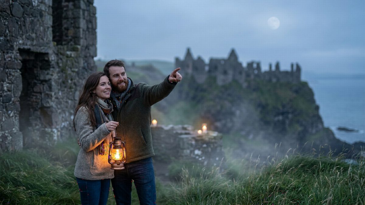 Haunted Date Ideas in Ireland — Sites like Dunluce Castle in Northern Ireland or the Rock of Cashel